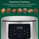 Friteuse à air chaud 5,5L avec écran tactile -7 programmes- PC-FR 1239 H-Noir-Argent