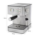 Proficook Machine A Café A Bras - 20 bars 850 W Avec Aiguille De Température - PCES1209