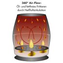 Friteuse à air chaud 5,5L avec écran tactile -7 programmes- PC-FR 1239 H-Noir-Argent