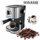 Cafetière Expresso Tout En Un 850 W 15 Bars Capacité 1.L - SCM-4963 Noir/argent