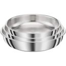 Seb Compact Inox Batterie de cuisine 20 pièces, Induction,, Casseroles , Sauteuse , Couvercles verre + conservation, Spatules, Poignées L953SK04