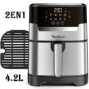 Moulinex Friteuse a air sans huile airfryer 2EN1+ Grill-1400W -4.2L -DIGITAL- EZ505D10