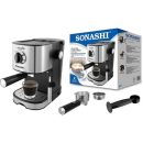 Cafetière Expresso Tout En Un 850 W 15 Bars Capacité 1.L - SCM-4963 Noir/argent