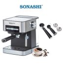 Sonashi Cafetière Expresso Tout En Un Scm-4968- 850 W- 15 Bars, Capacité 1,6 L