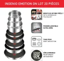 Tefal Ingenio Batterie de cuisine 20 pièces, Poêles, Casseroles, 2 poignées amovibles, Induction