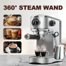 Machine À Café À Bras 4en1 En Inox 19Bars 1450W Bomann ES 1198 CB