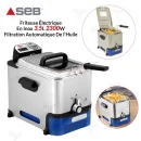 Friteuse Électrique En Inox 3.5L 2300W Avec Filtration Automatique De l’Huile Semi Pro Oleoclean Seb FR804000