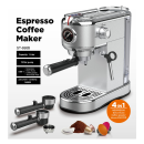 Machine À Café À Bras 4en1 En Inox 19Bars 1450W Bomann ES 1198 CB